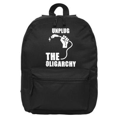 Fight Oligarchy Protest Resist Unplug The Oligarchy 16 in Basic Backpack