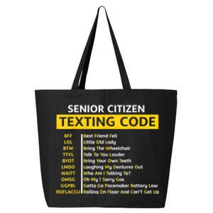 Funny Old People Senior Citizen Texting Code Gift 25L Jumbo Tote