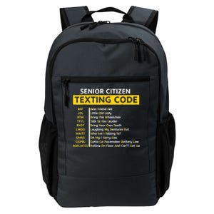 Funny Old People Senior Citizen Texting Code Gift Daily Commute Backpack