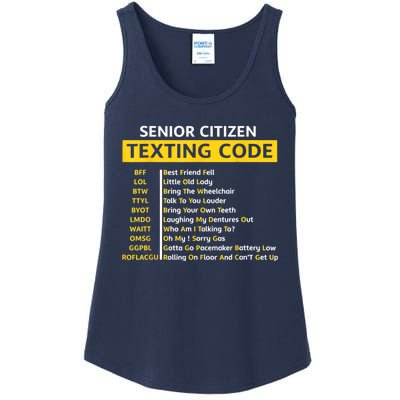 Funny Old People Senior Citizen Texting Code Gift Ladies Essential Tank