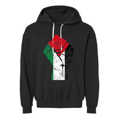 Fist of Palestine Free Palestine Garment-Dyed Fleece Hoodie