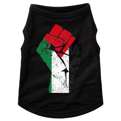 Fist of Palestine Free Palestine Doggie Tank