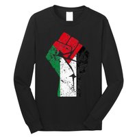 Fist of Palestine Free Palestine Long Sleeve Shirt