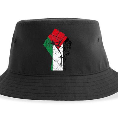 Fist of Palestine Free Palestine Sustainable Bucket Hat