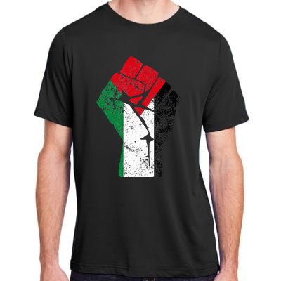 Fist of Palestine Free Palestine Adult ChromaSoft Performance T-Shirt