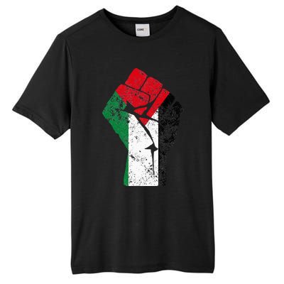 Fist of Palestine Free Palestine Tall Fusion ChromaSoft Performance T-Shirt