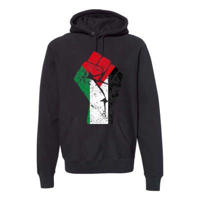 Fist of Palestine Free Palestine Premium Hoodie