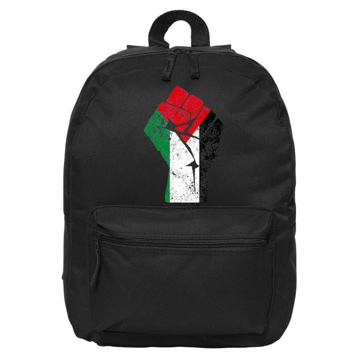Fist of Palestine Free Palestine 16 in Basic Backpack