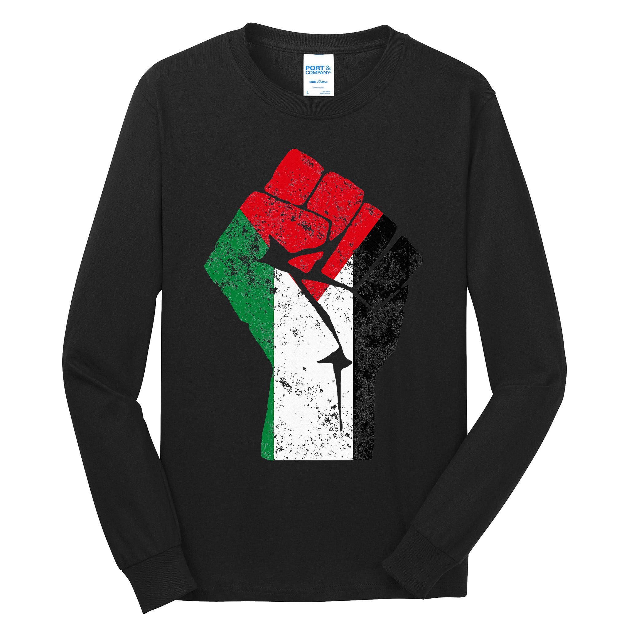 Fist of Palestine Free Palestine Tall Long Sleeve T-Shirt