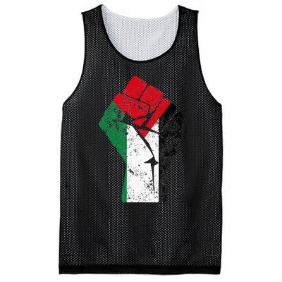 Fist of Palestine Free Palestine Mesh Reversible Basketball Jersey Tank