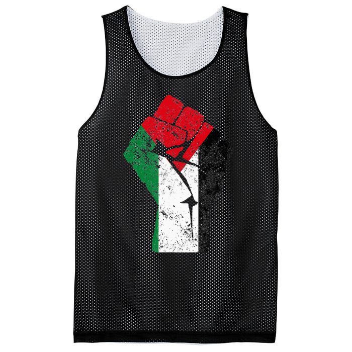 Fist of Palestine Free Palestine Mesh Reversible Basketball Jersey Tank