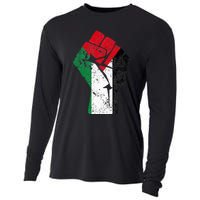 Fist of Palestine Free Palestine Cooling Performance Long Sleeve Crew