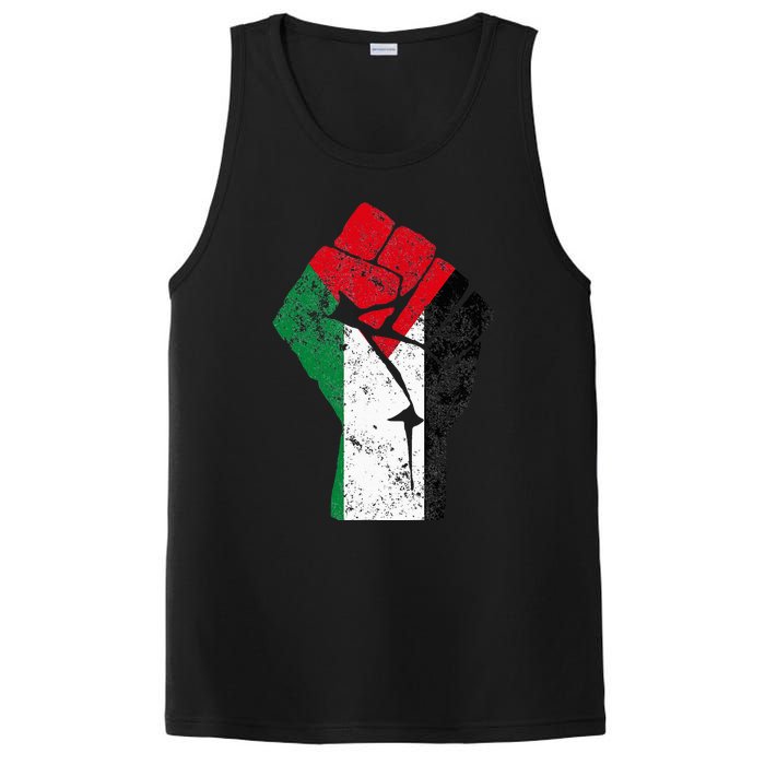 Fist of Palestine Free Palestine PosiCharge Competitor Tank