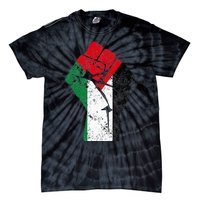 Fist of Palestine Free Palestine Tie-Dye T-Shirt