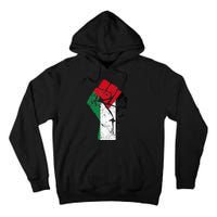 Fist of Palestine Free Palestine Tall Hoodie