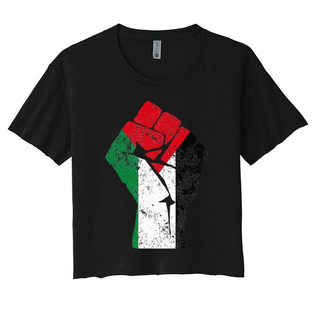 Fist of Palestine Free Palestine Crop Top