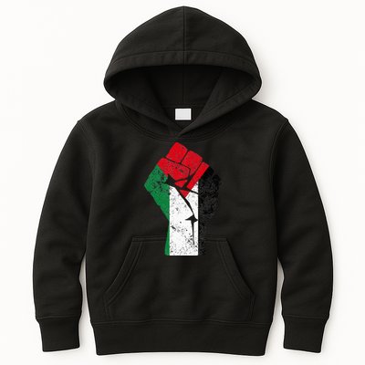 Fist of Palestine Free Palestine Kids Hoodie