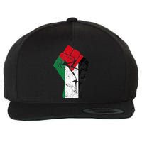 Fist of Palestine Free Palestine Wool Snapback Cap