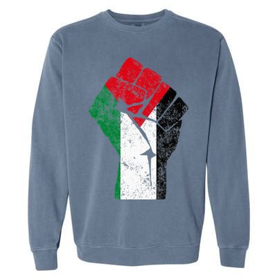 Fist of Palestine Free Palestine Garment-Dyed Sweatshirt