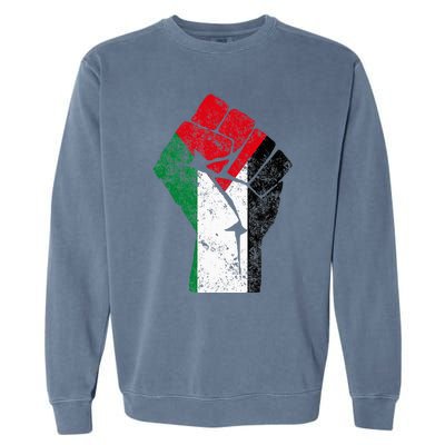 Fist of Palestine Free Palestine Garment-Dyed Sweatshirt