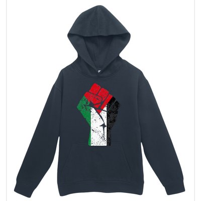 Fist of Palestine Free Palestine Urban Pullover Hoodie