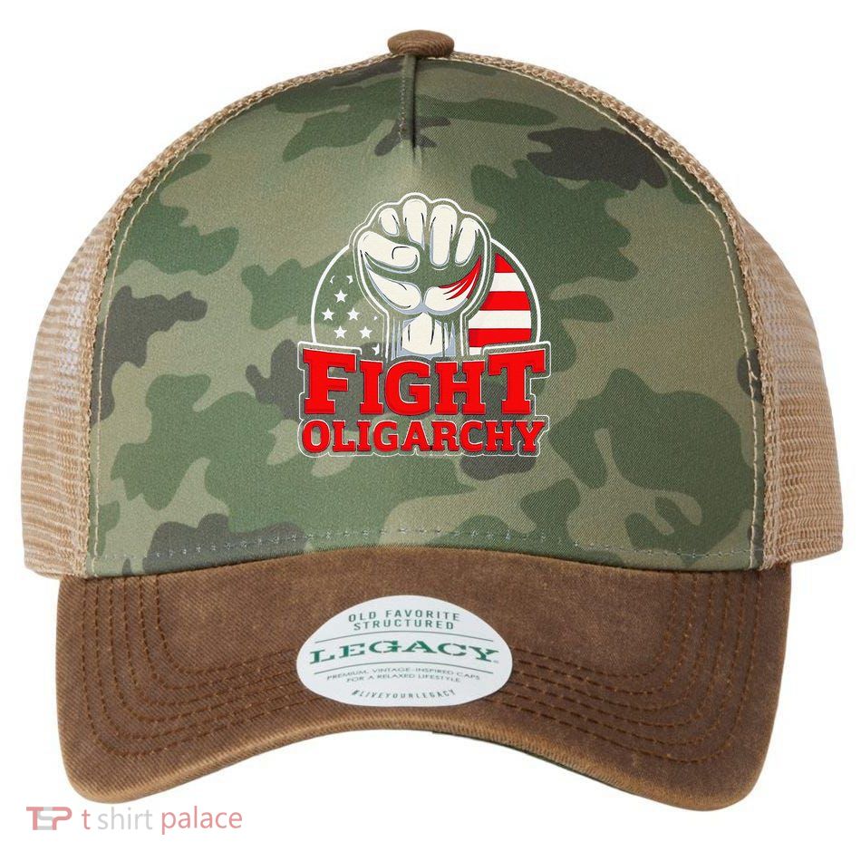 Fight Oligarchy Protest Legacy Tie Dye Trucker Hat