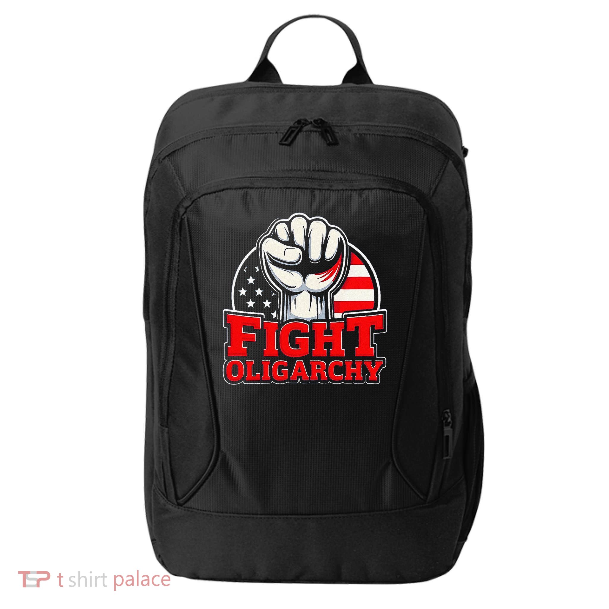 Fight Oligarchy Protest City Backpack