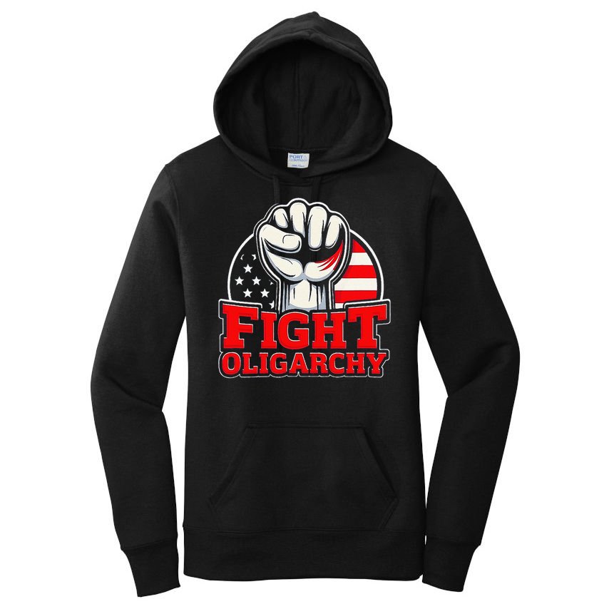 Fight Oligarchy Protest Women's Pullover Hoodie