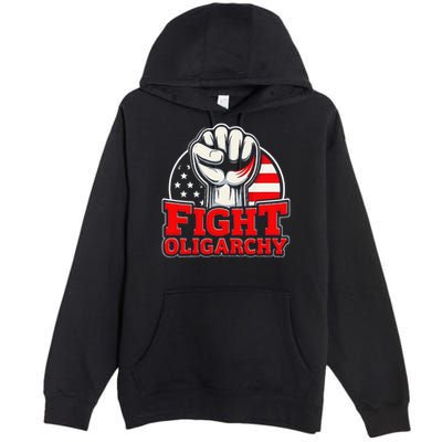 Fight Oligarchy Protest Premium Pullover Hoodie
