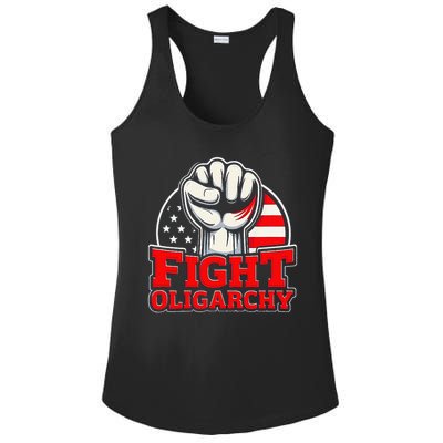 Fight Oligarchy Protest Ladies PosiCharge Competitor Racerback Tank