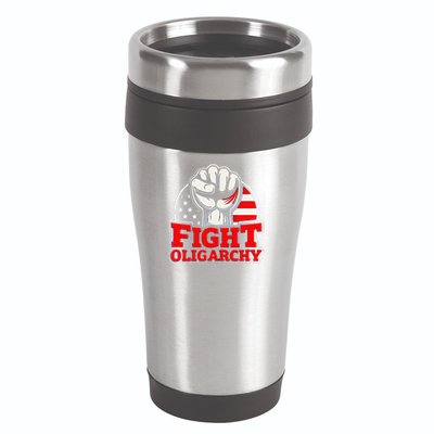 Fight Oligarchy Protest 16oz Travel Tumbler