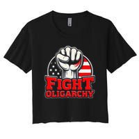 Fight Oligarchy Protest Women's Crop Top Tee