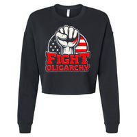 Fight Oligarchy Protest Cropped Pullover Crew