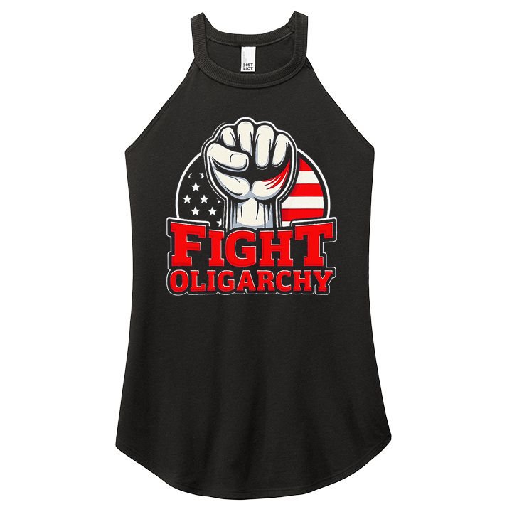 Fight Oligarchy Protest Women's Perfect Tri Rocker Tank
