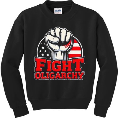 Fight Oligarchy Protest Kids Sweatshirt