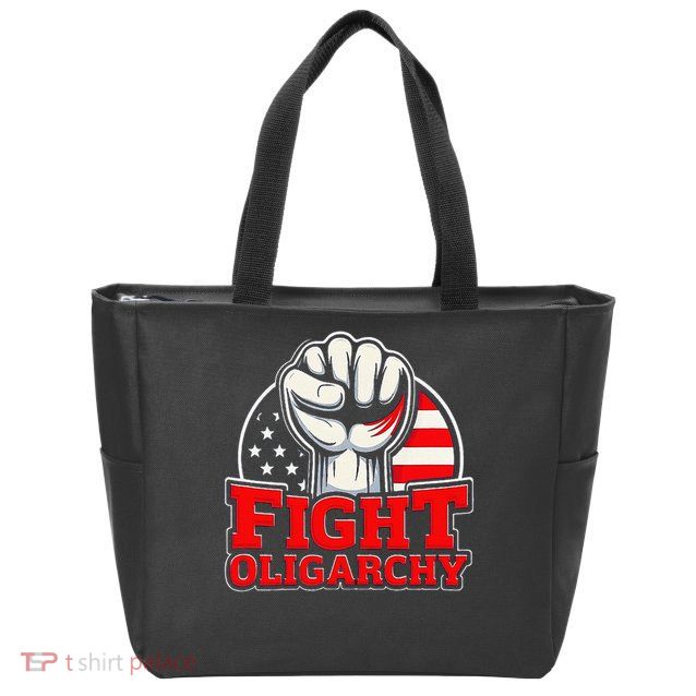 Fight Oligarchy Protest Zip Tote Bag