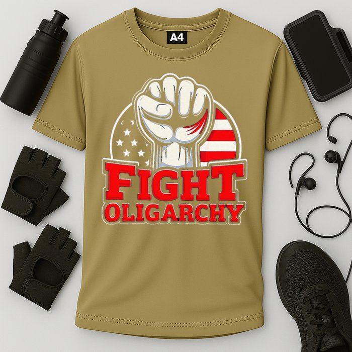 Fight Oligarchy Protest Cooling Performance Crew T-Shirt