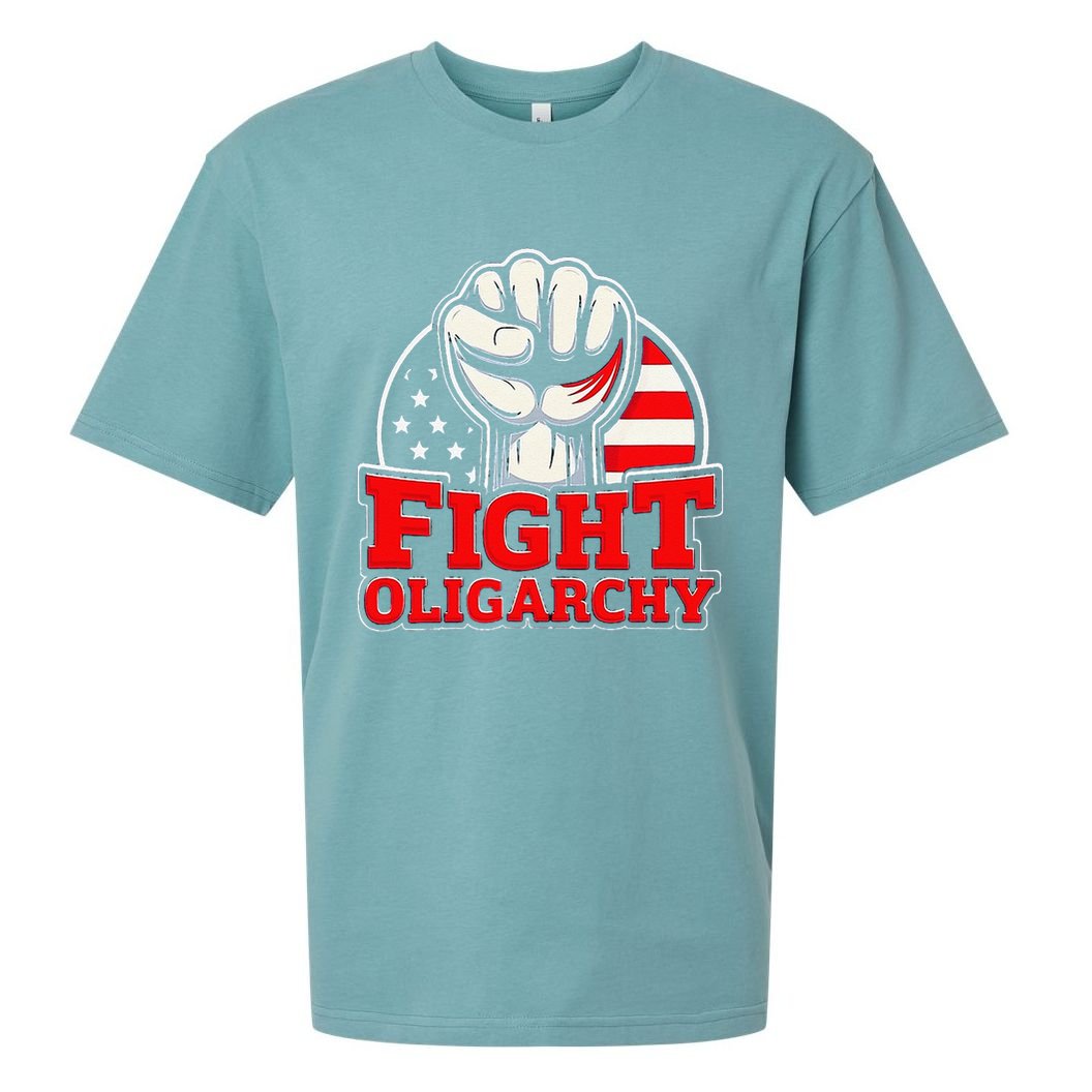 Fight Oligarchy Protest Sueded Cloud Jersey T-Shirt