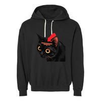 Full Of Paranoid Delusions And Violent Funny Meme Cat Garment-Dyed Fleece Hoodie