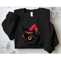 Full Of Paranoid Delusions And Violent Funny Meme Cat Sweatshirt