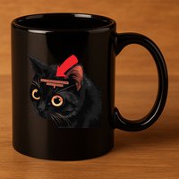 Full Of Paranoid Delusions And Violent Funny Meme Cat 11oz C Handle Ceramic Mug