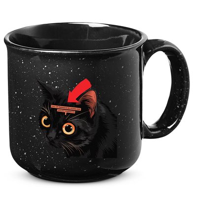 Full Of Paranoid Delusions And Violent Funny Meme Cat 15oz Campfire Ceramic Mug