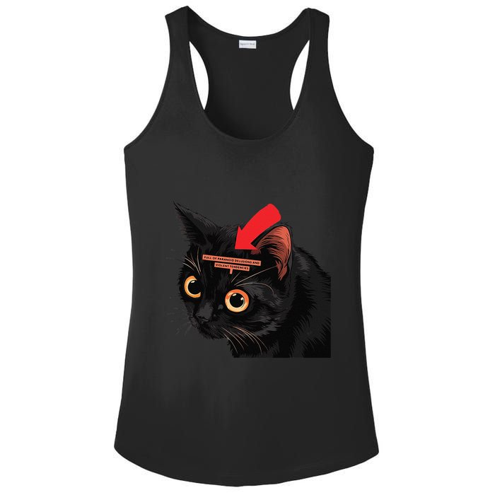 Full Of Paranoid Delusions And Violent Funny Meme Cat Ladies PosiCharge Competitor Racerback Tank