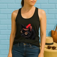 Full Of Paranoid Delusions And Violent Funny Meme Cat Womens Tank Top