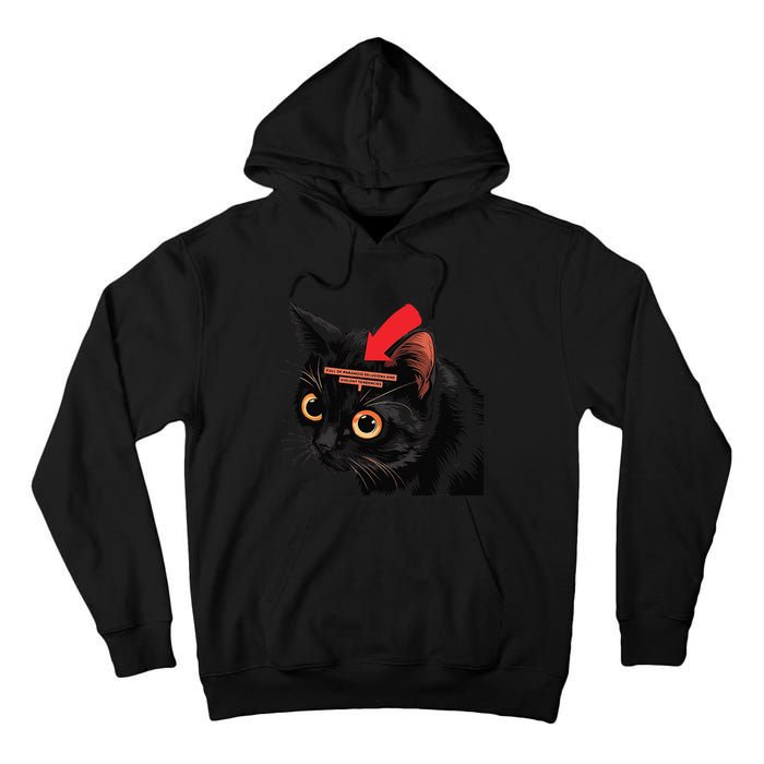 Full Of Paranoid Delusions And Violent Funny Meme Cat Tall Hoodie
