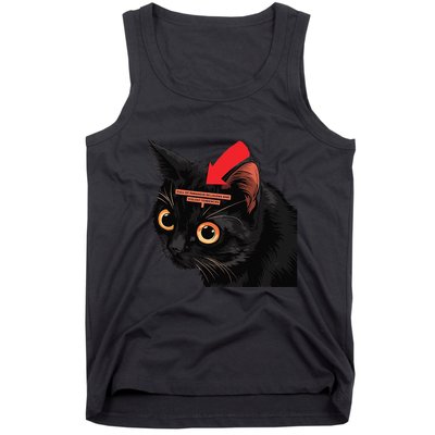 Full Of Paranoid Delusions And Violent Funny Meme Cat Tank Top