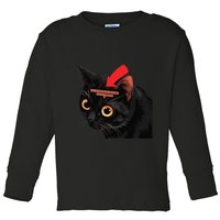 Full Of Paranoid Delusions And Violent Funny Meme Cat Toddler Long Sleeve Shirt