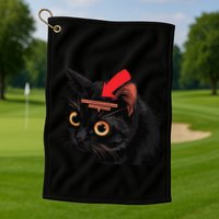 Full Of Paranoid Delusions And Violent Funny Meme Cat Golf Towel