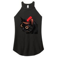 Full Of Paranoid Delusions And Violent Funny Meme Cat Women's Perfect Tri Rocker Tank