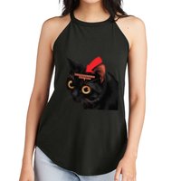 Full Of Paranoid Delusions And Violent Funny Meme Cat Women's Perfect Tri Rocker Tank